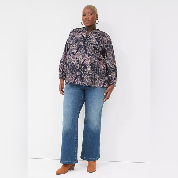 Lane Bryant | Paisley Long Sleeve Blouse - Picture 2 of 8